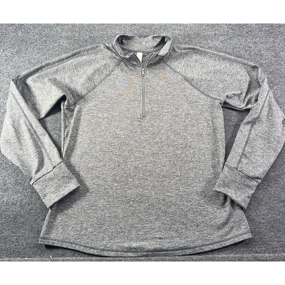 Offline By Aerie 1/4 Zip Pullover Long Sleeve Size XL Thumb Holes EUC Gray